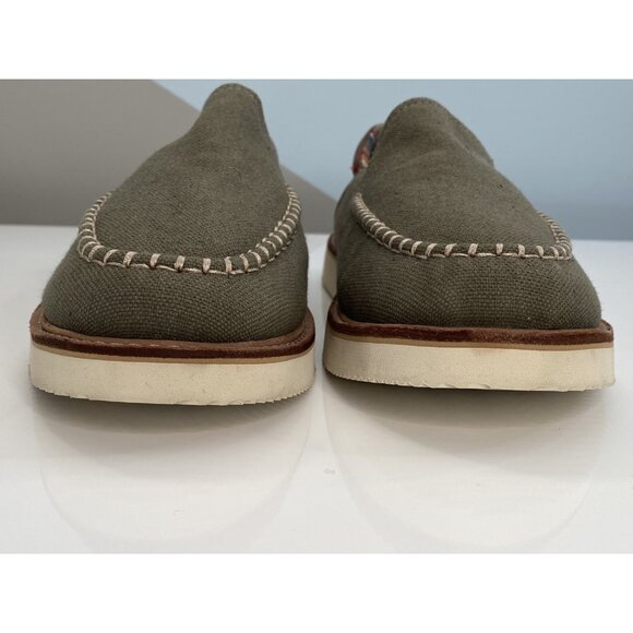 Sanuk Men's 9 Cozy Vibe Low Sugar Mat Slipper Stone Gray Canvas Shoes 1124251 - Picture 5 of 16